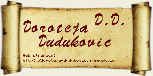 Doroteja Duduković vizit kartica